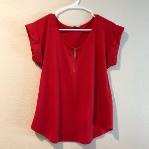 SOLD NWOT Zip up Blouse